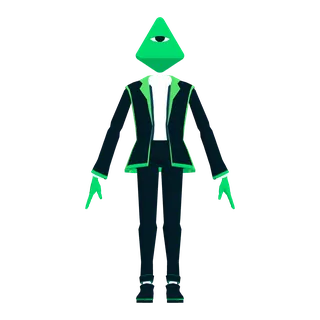 Cool Polygonal Mind — free CC0 VRM avatar